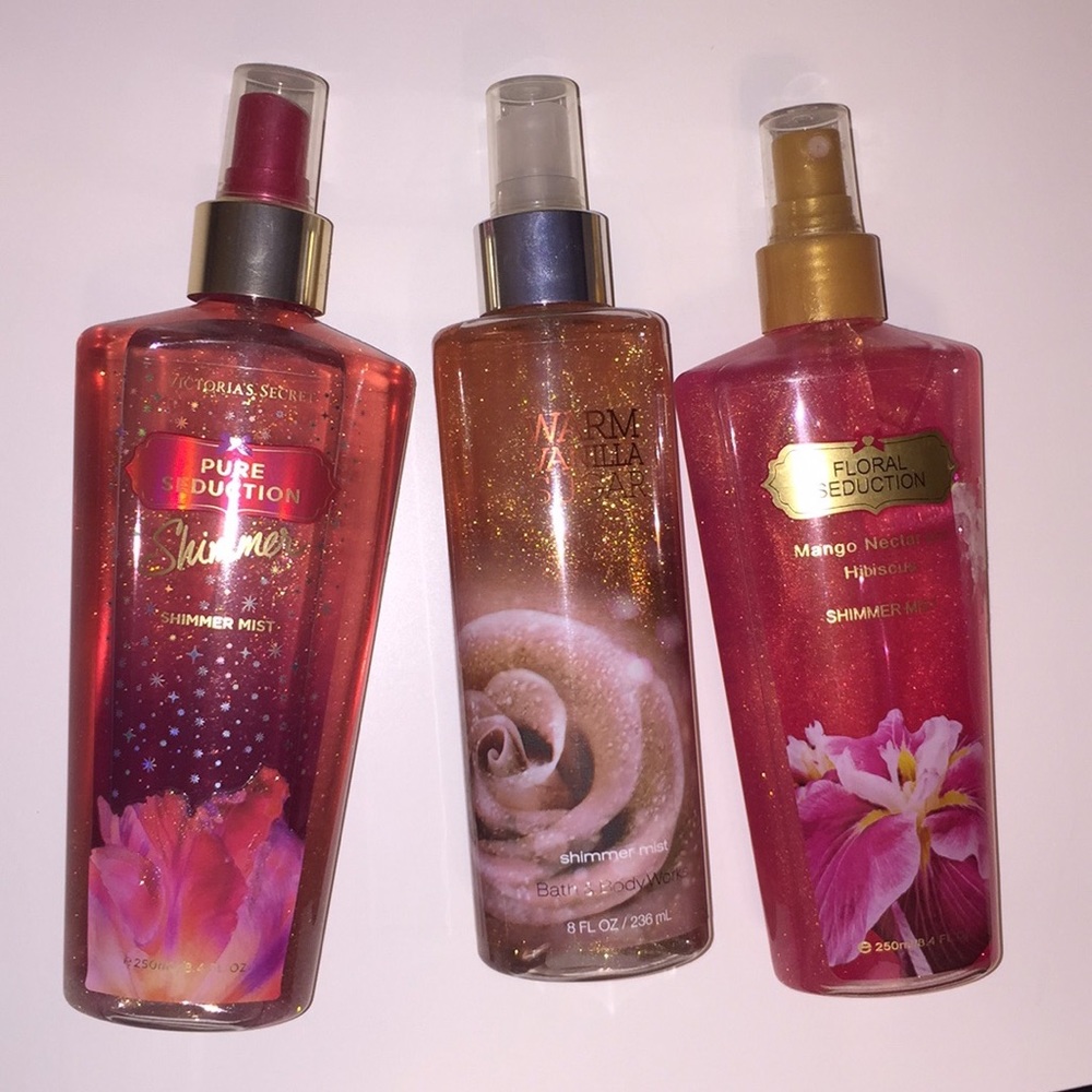 Victoria's Secret and Bath &Body shimmer mist
